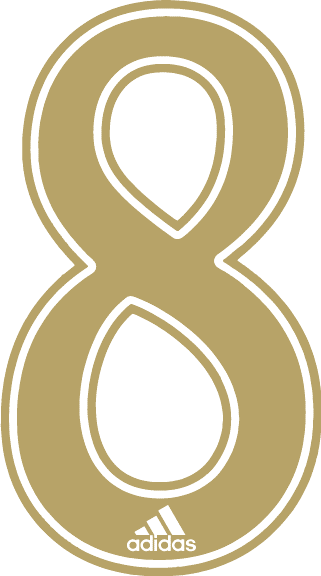 Adidas 8-inch Number - Vegas Gold